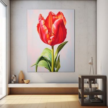 Acrylic Tulip Flower Painting